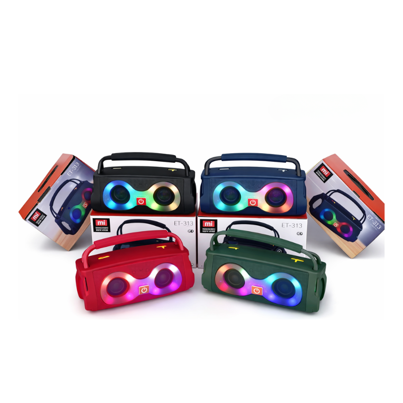 Parlante Bluetooth ET-313 de la marca LB con luces LED RGB - Vista 1