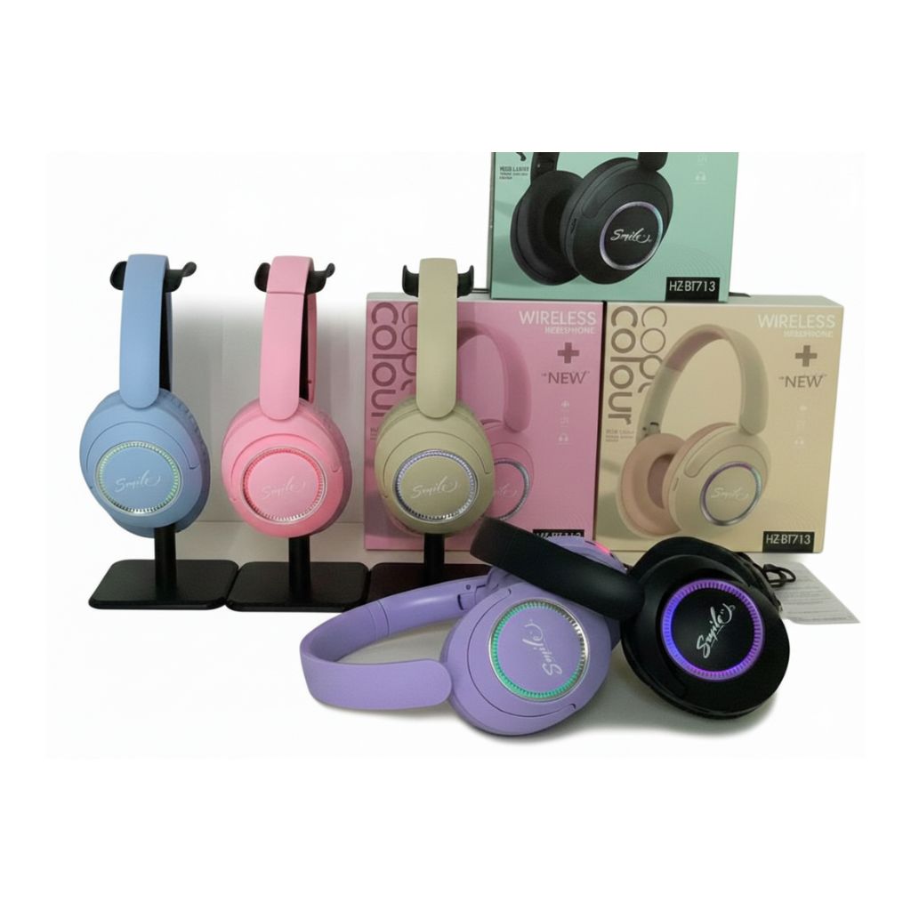 Audifonos bluetooh BT-713 Con Luz RGB y Diseño Peluche - Vista 1