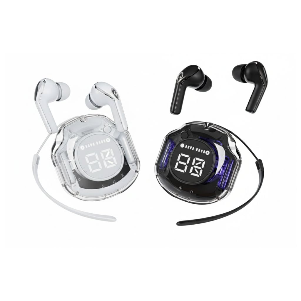 Audifono Bluetooh AIR-39 Diseño Aesthetic Cristal  - Vista 1
