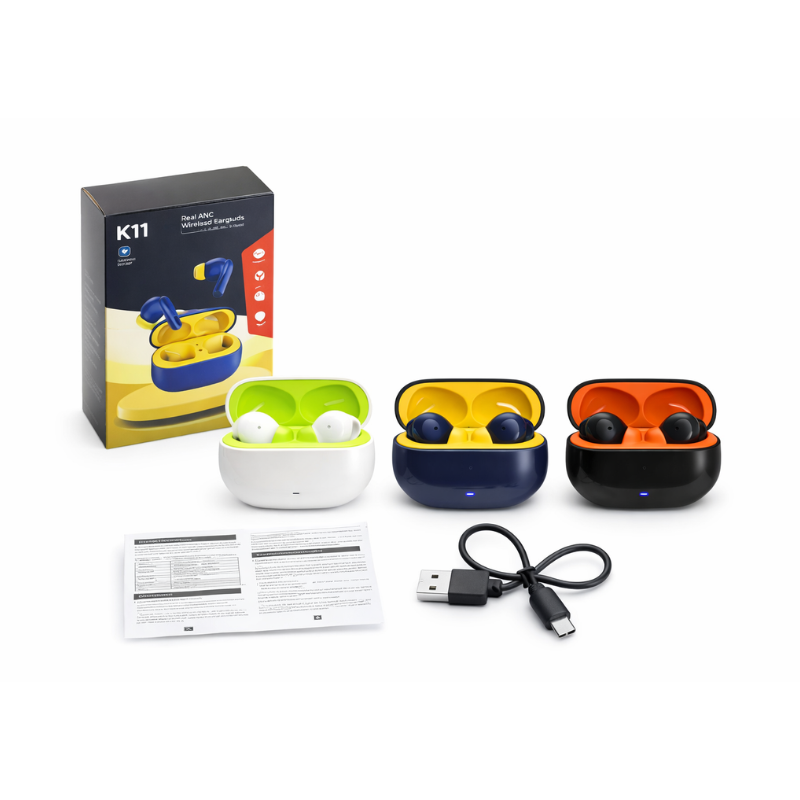 Audífonos Inalámbricos K11 Bluetooth 5.2 con Control Táctil y Estuche de Carga - Vista 1