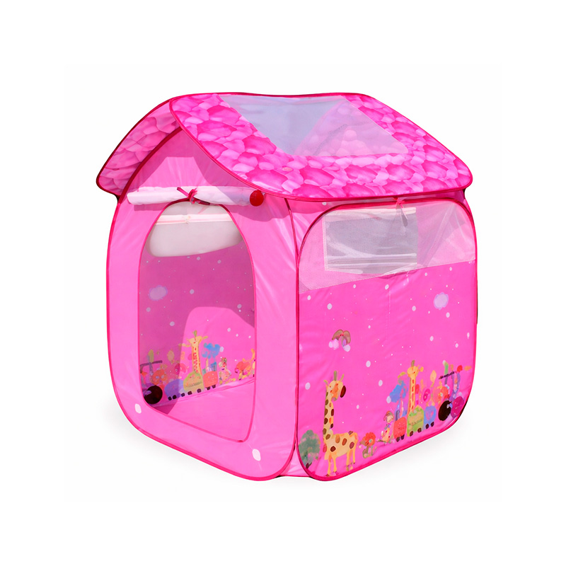Carpa Infantil Plegable Tipo Casita Rosada 80x80x100 cm – Casa de Juego para Niñas - Vista 1