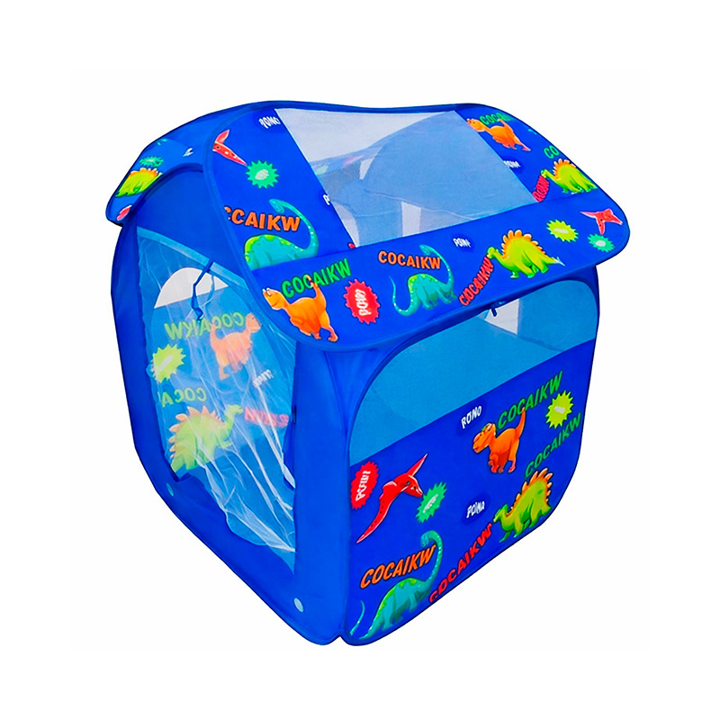 Carpa Infantil Plegable Dinosaurios Azul 80x80x100 cm – Casa de Juego para Niños - Vista 1