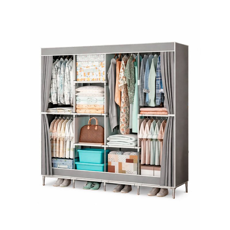 Armario Sólido Plegable 4 Filas x 10 Estantes con Estructura Metálica 170x45x170 cm - Vista 1