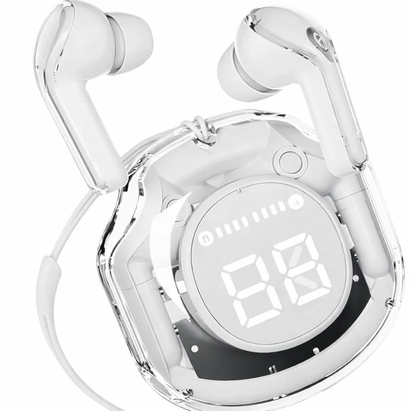 Audifono Bluetooh AIR-39 Diseño Aesthetic Cristal  - Vista 3