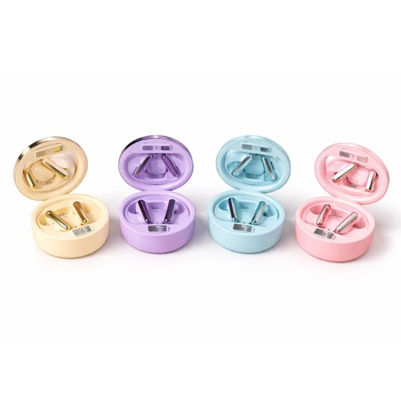 Auriculares Bluetooth AE1 TWS para Dama con Espejo, Luces LED y ANC - Vista 1