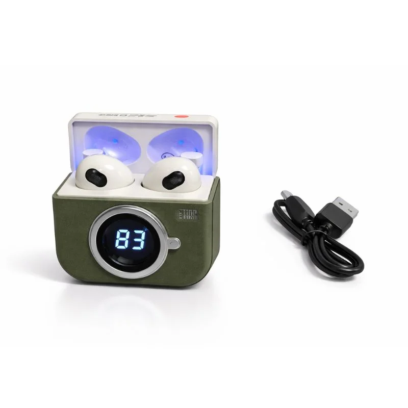 Audífono Bluetooth Q86 Diseño Vintage con Sonido HiFi y Cancelación de Ruido - Vista 3