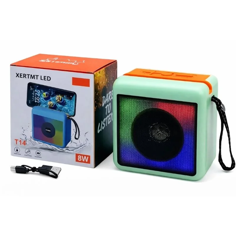 Parlante Portable Bluetooh T14 Con Luces LED - Vista 4