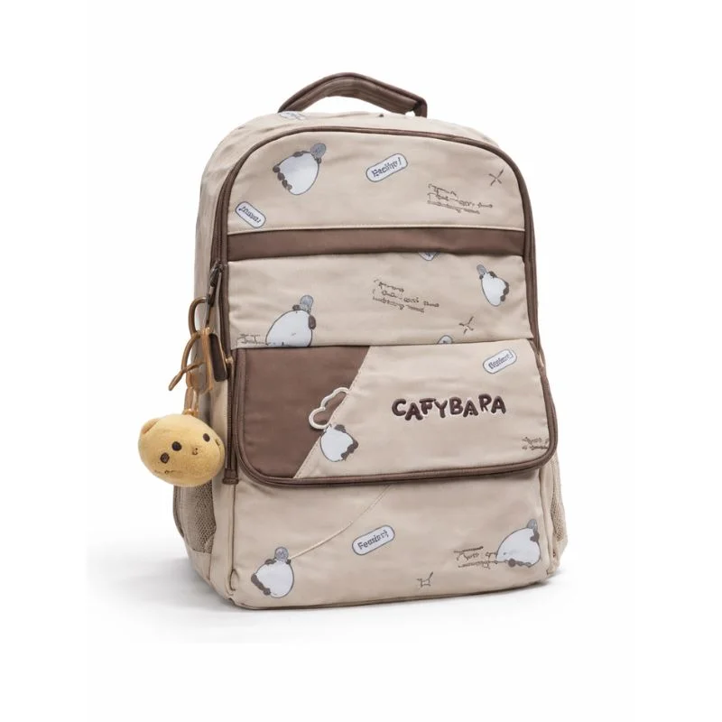 Mochila Capybara Juvenil Diseño Kawaii con Llavero Decorativo Escolar - Vista 1