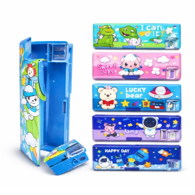 Cartuchera Escolar Kawaii para Niños con Tajador Integrado y Diseños Divertidos - Vista 3