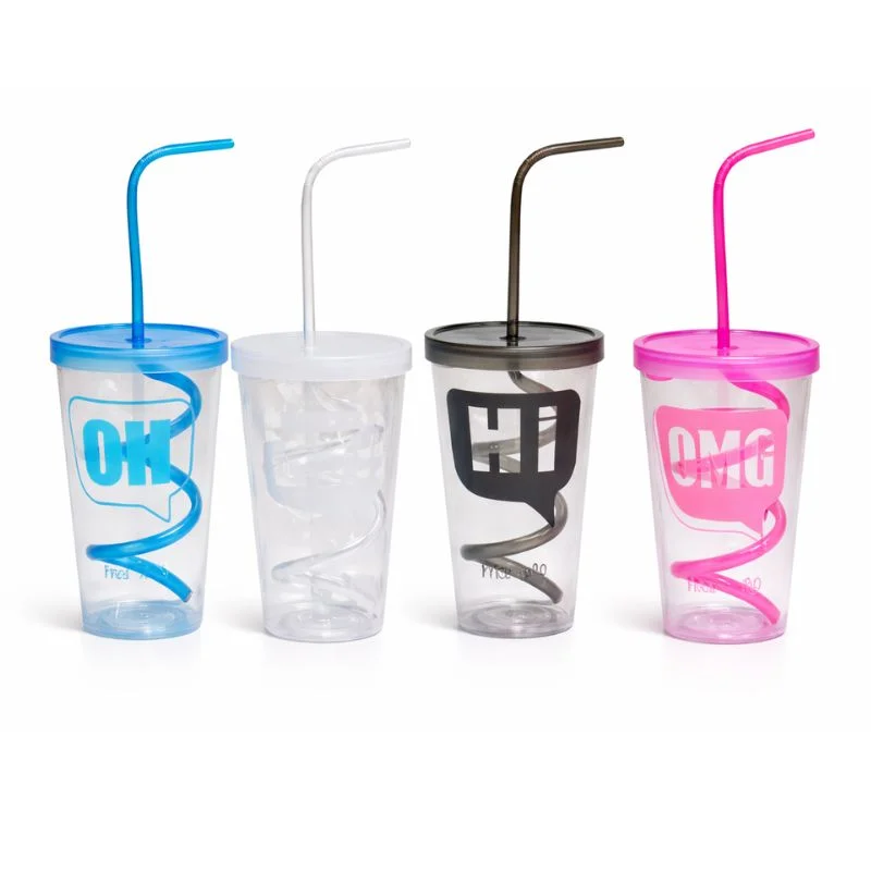 Vaso Acrílico OK HI OMG 500 ml con Tapa y Cañita - Vista 3