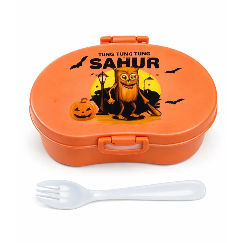 Set de Táper Brainrot E 625 ml con Cuchara 2 en 1 para Lonchera - Vista 1