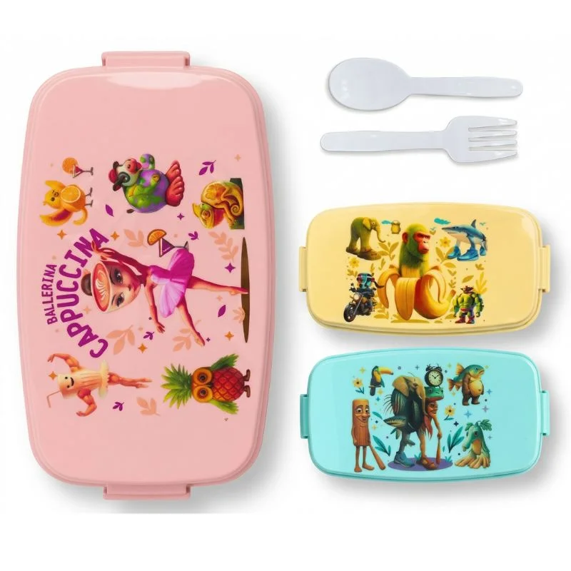 Táper Infantil con Cubiertos y Diseños Divertidos para Niños - Vista 3