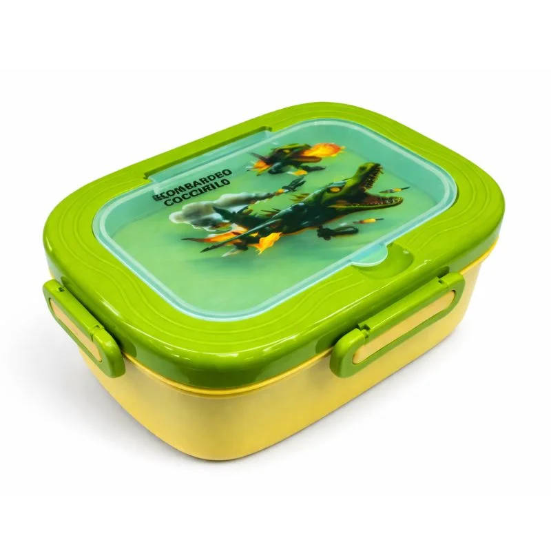 Set de Táper Brainrot A 1.2 Litros con Cuchara 2 en 1 para Lonchera - Vista 1