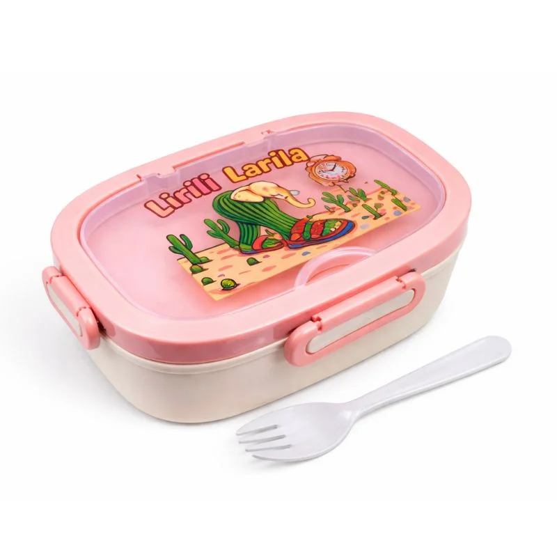 Set de Táper Brainrot B 1.2 Litros con Cuchara 2 en 1 para Lonchera - Vista 1