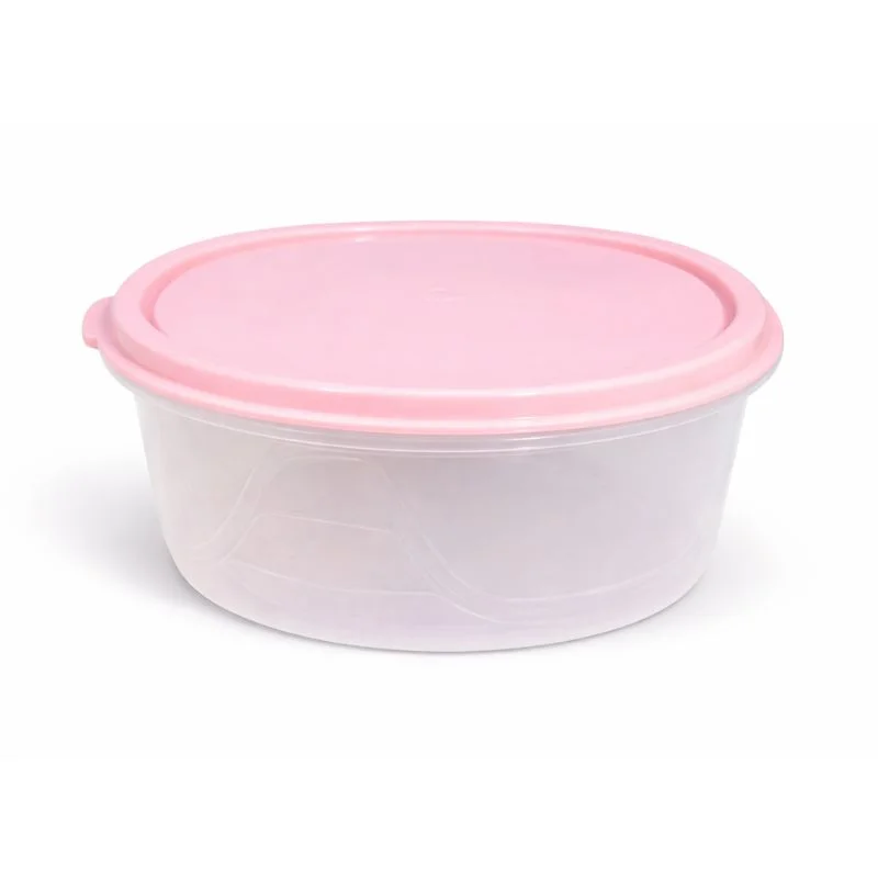 Set de Táperes Plásticos Circulares 7 Piezas con Tapas de Colores - Vista 1