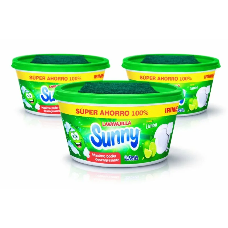 Lavavajilla en Pasta Sunny 1 Kg con Esponja Aroma Limón - Vista 3