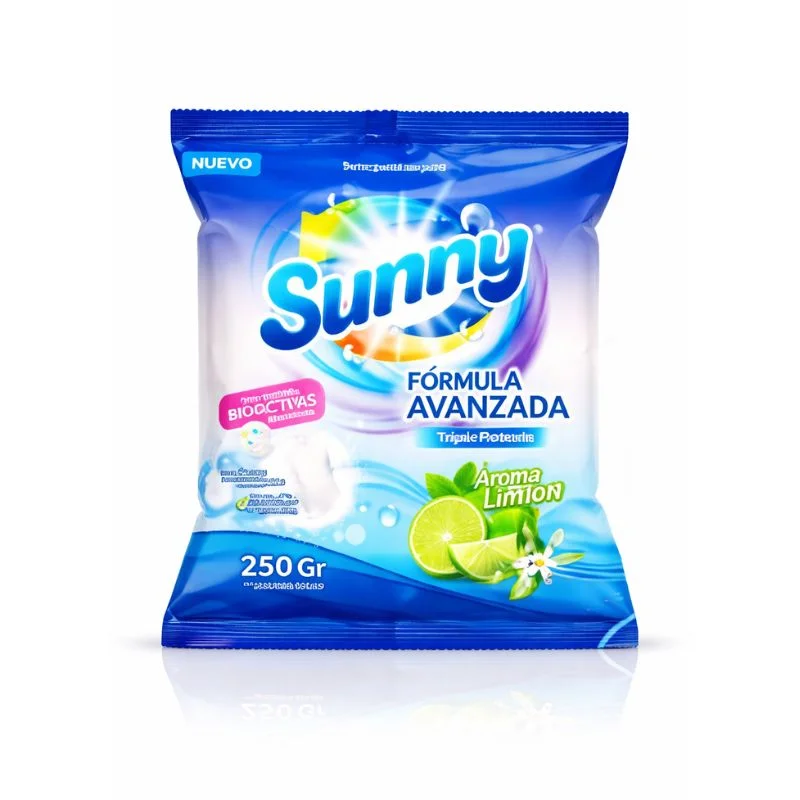 Detergente en Polvo Sunny 250g Fórmula Avanzada Lavanda y Limón | Limpieza Profunda y Máximo Rendimiento - Vista 2