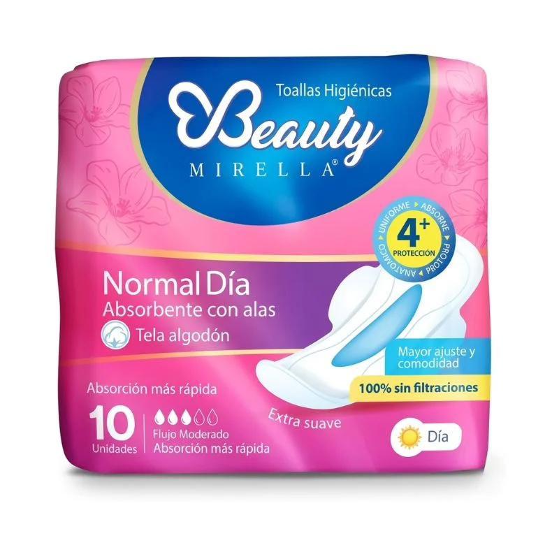 Toallas Higiénicas Beauty Mirella Normal Día x 10 und | Absorción y Suavidad - Vista 1