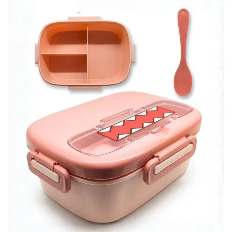 Táper Rectangular King Kawaii de 625ml | Lonchera con 4 Divisiones y Cuchara - Vista 1