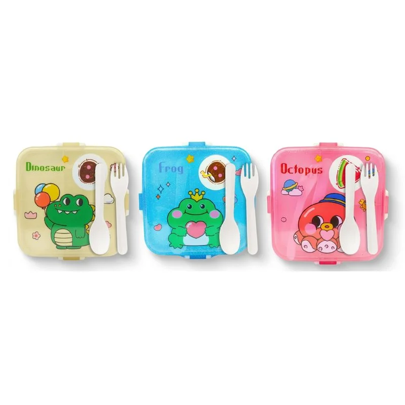 Set de Táper Kawaii 900ml con Cubiertos y Frasco - Lonchera Escolar - Vista 3