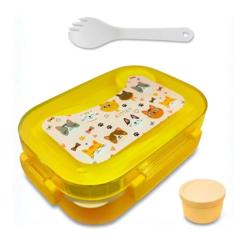 Lonchera Organizadora Kawaii 1.2 Litros | 3 Divisiones y Cubiertos - Vista 1