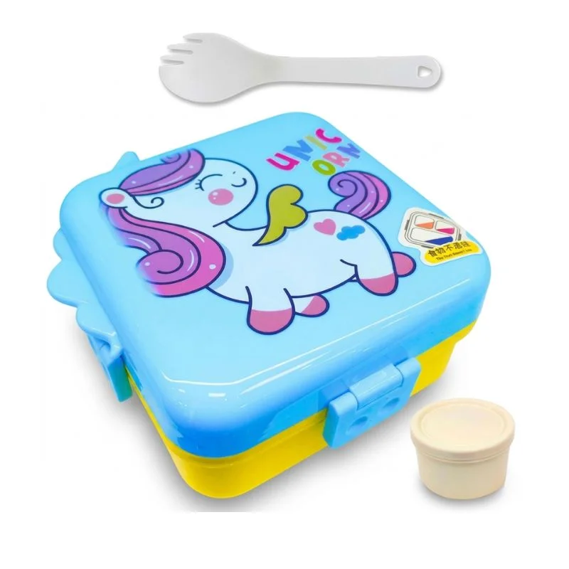 Lonchera de Unicornio 1.2L para Niña | Táper Hermético con Cubiertos - Vista 1