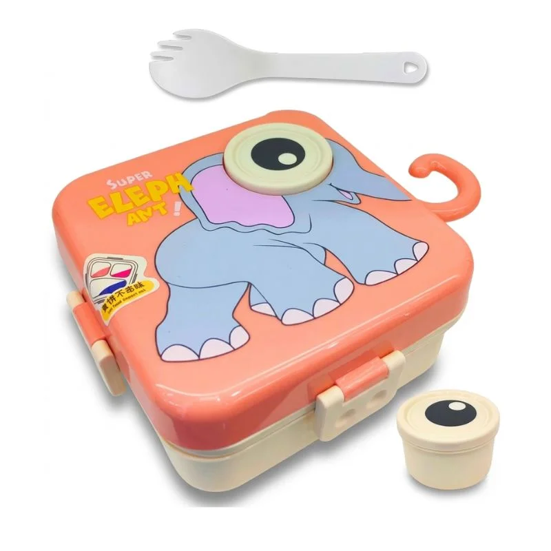 Lonchera de Elefante 1.2L para Niños | Táper Hermético con 3 Divisiones - Vista 1