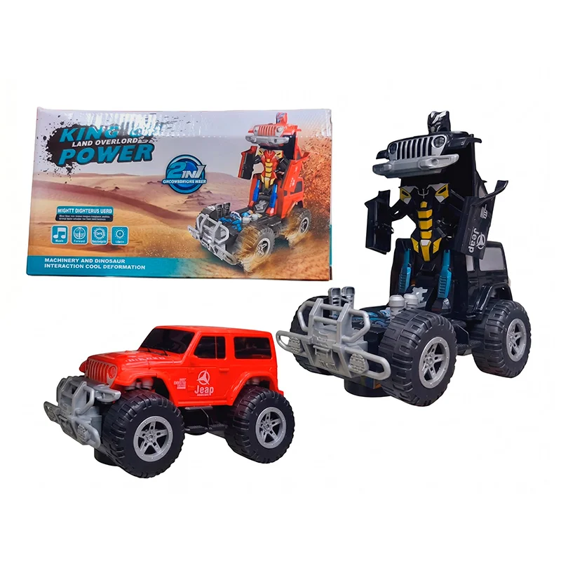 Juguete Carro Transformer Jeep 4x4 Llantón con Luz y Sonido - Vista 1