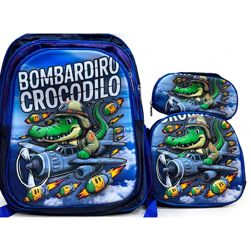 Set Mochila Escolar 3 Piezas con Luces Lonchera y Cartuchera - Vista 2