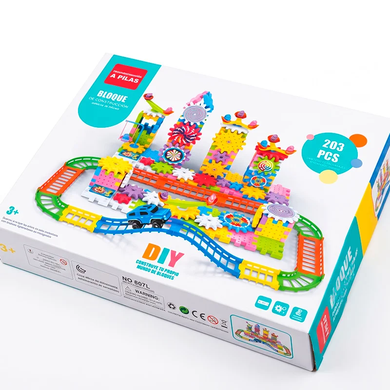 Juego de Engranajes Armable 136 Piezas con Pista y Carro - Vista 3