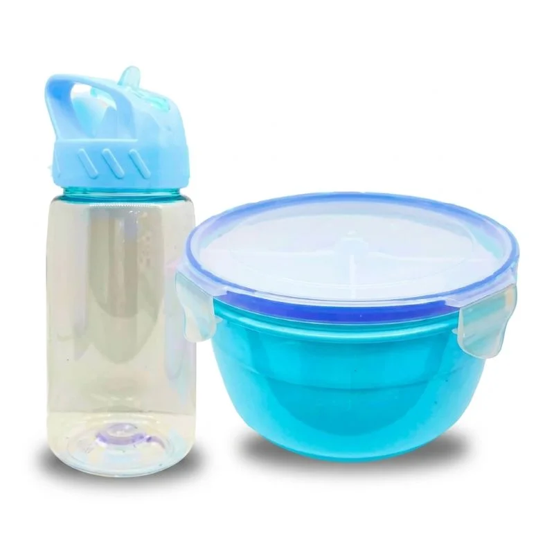 Set Rush Kawaii: Táper de 1 Litro con 4 Divisiones y Tomatodo - Vista 2