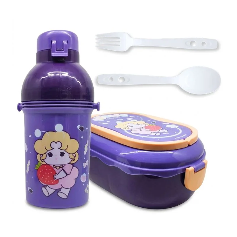 Set de Lonchera Paraíso Kawaii Táper de 900ml con 3 Divisiones y Tomatodo - Vista 1