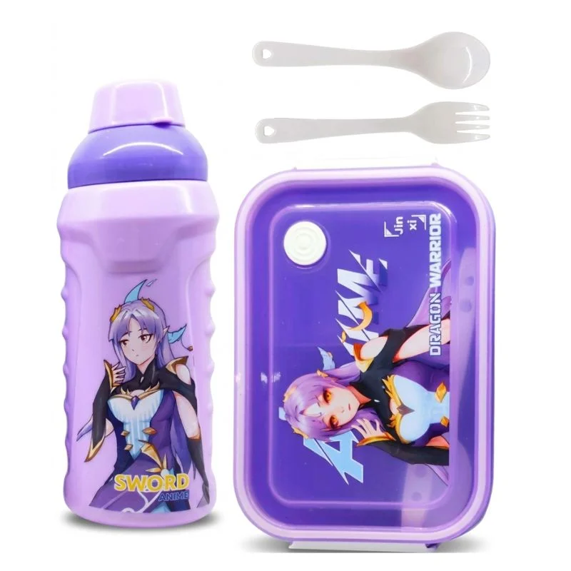 Set de Lonchera Dragon Warrior: Táper 900ml con 3 Divisiones y Tomatodo 600ml - Vista 1