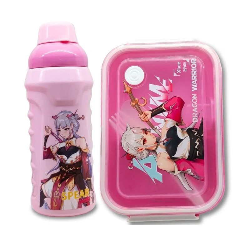 Set de Lonchera Dragon Warrior: Táper 900ml con 3 Divisiones y Tomatodo 600ml - Vista 2