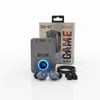 Audífono Bluetooth Game DX-07 TWS con Luz LED y Sonido Estéreo HiFi miniatura 1