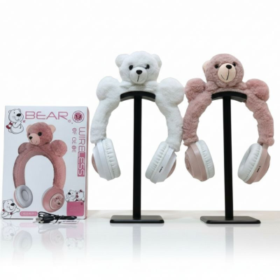 Audífonos Bluetooth WBK845 Diseño Peluche con Luces y Puerto Tipo C