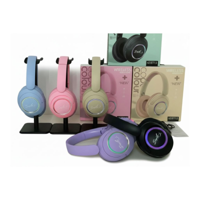 Audifonos bluetooh BT-713 Con Luz RGB y Diseño Peluche