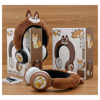  Audífono Kawaii con Forma de Zorro WBK-848