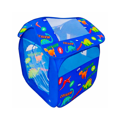 Carpa Infantil Plegable Dinosaurios Azul 80x80x100 cm – Casa de Juego para Niños