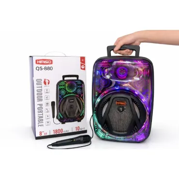 Altavoz Portátil KIMISO QS-880 de 8 Pulgadas con Bluetooth, Micrófono con Cable y Control miniatura 2