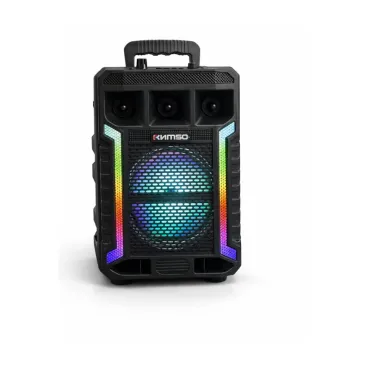 Parlante Bluetooth Portátil KIMISO QS-627 6.5" con Luces LED, Micrófono, FM, USB y Karaoke. miniatura 3