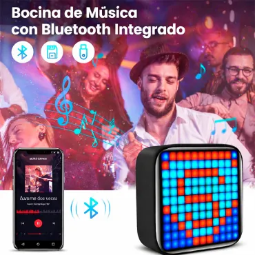 Mini Parlante Bluetooth MY683 con Luz LED RGB miniatura 3
