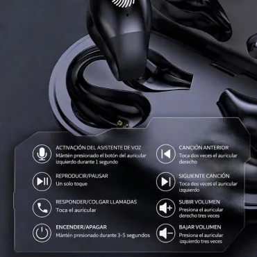 Audifono Bluetooh S03 Control Tactil 10 Metros de Distancia miniatura 3