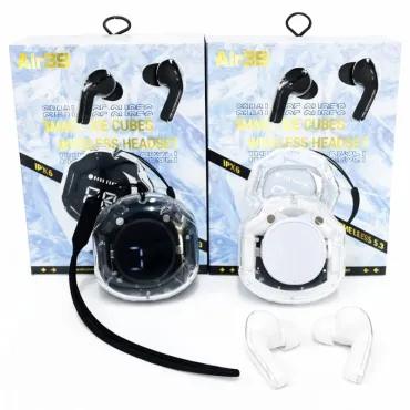 Audifono Bluetooh AIR-39 Diseño Aesthetic Cristal  miniatura 4