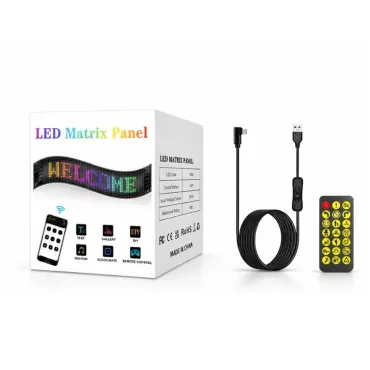 Pantalla LED Flexible 12x60 RGB con Control Bluetooth y Control Remoto miniatura 2
