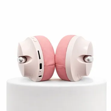 Audifono Bluetooh P7233 Tipo Vincha Solo ROSADO  miniatura 4