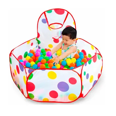 Piscina de Pelotas Infantil Plegable Lunares Multicolor 70 cm – Centro de Juego para Niños