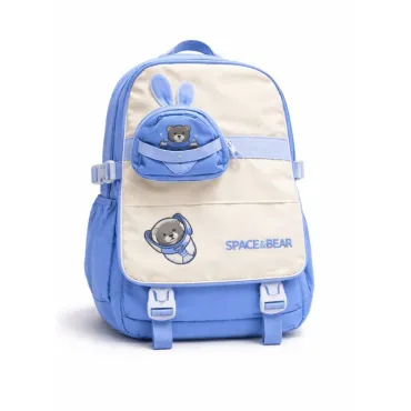 Mochila Escolar Space & Bear con Diseño Espacial y Múltiples Compartimentos miniatura 2