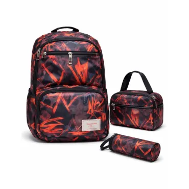 Set Escolar Mochila Trío con Lonchera y Cartuchera Diseño Urbano Multicolor miniatura 2