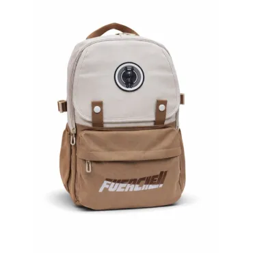 Mochila Urbana Fuencili Bicolor con Amplio Espacio y Bolsillos Laterales